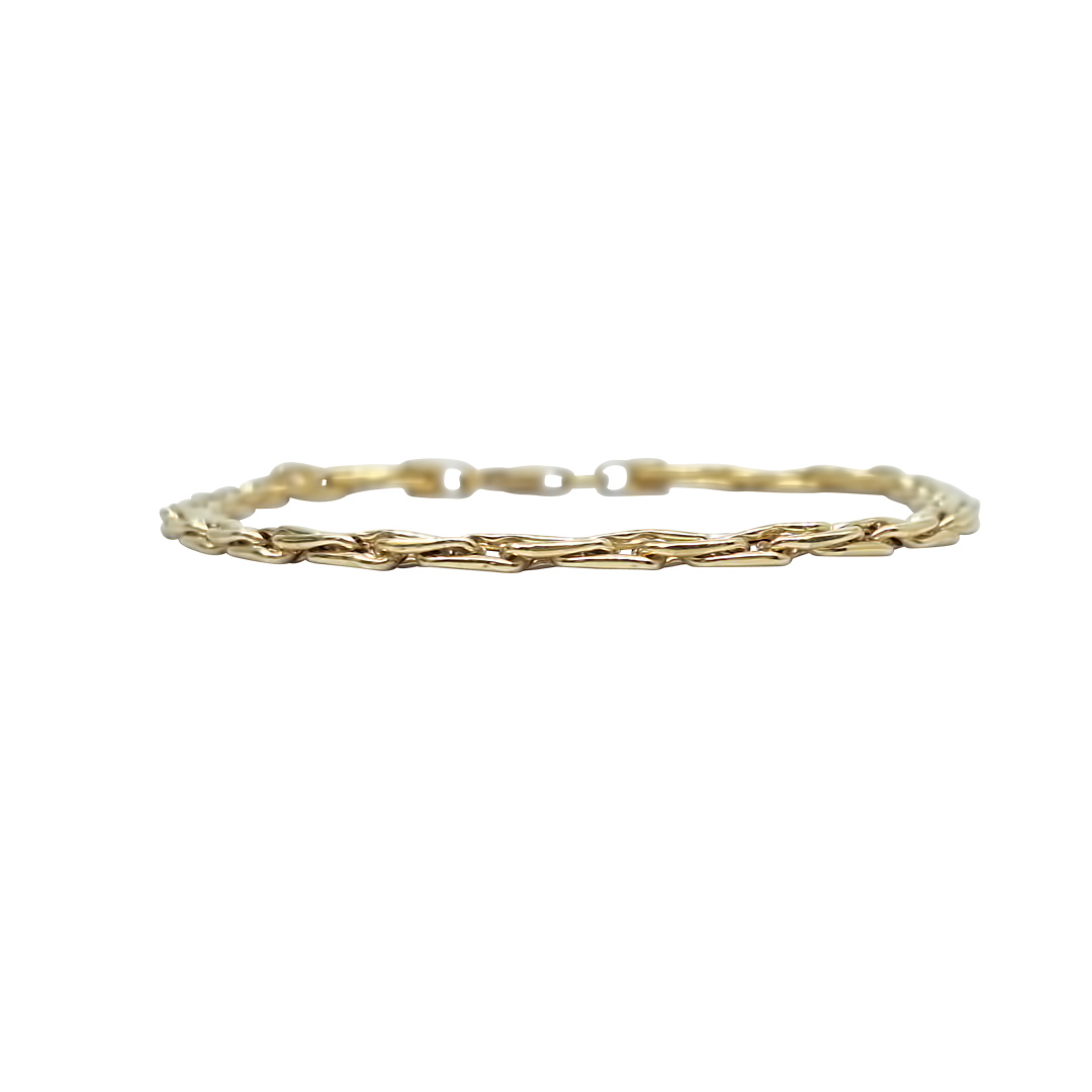 18ct Yellow Gold Link Bracelet 8"