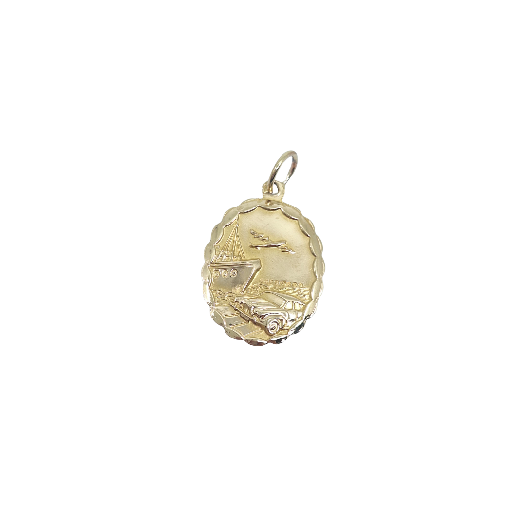 9ct Yellow Gold St Christopher Pendant