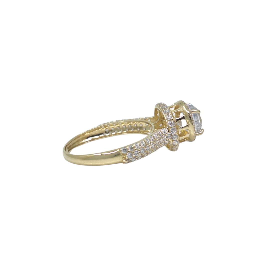 18ct Yellow Gold CZ Bridal Set