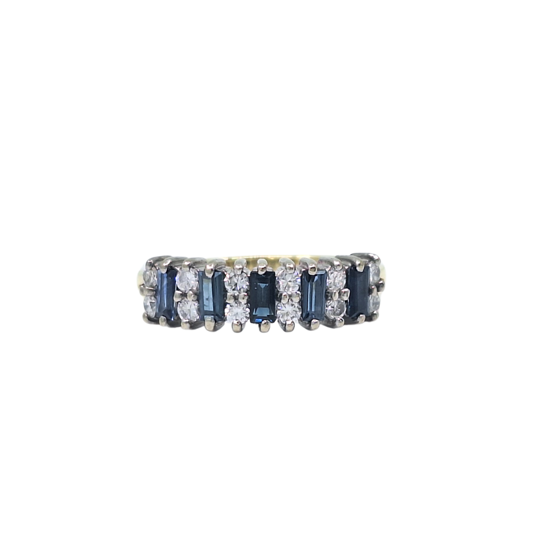 18ct Yellow Gold Sapphire & Diamond