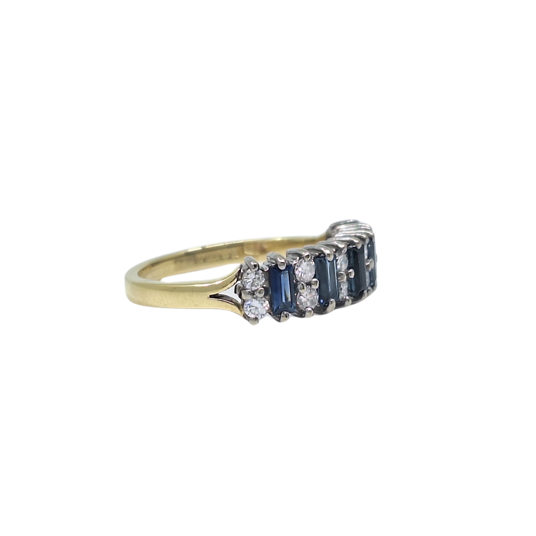 18ct Yellow Gold Sapphire & Diamond
