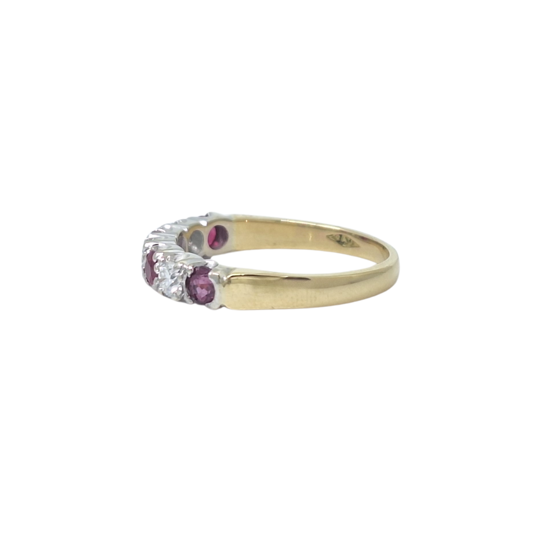 18ct Yellow Gold Ruby & Diamond Eternity Ring