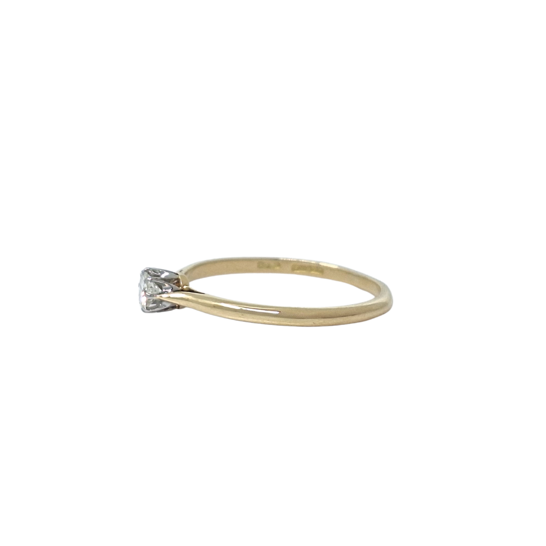 18ct Yellow Gold Diamond Solitaire Ring 0.15ct