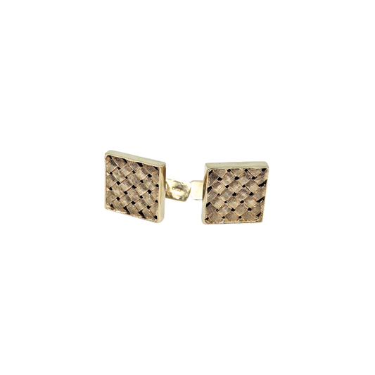 9ct Yellow Gold Patterned Cufflinks