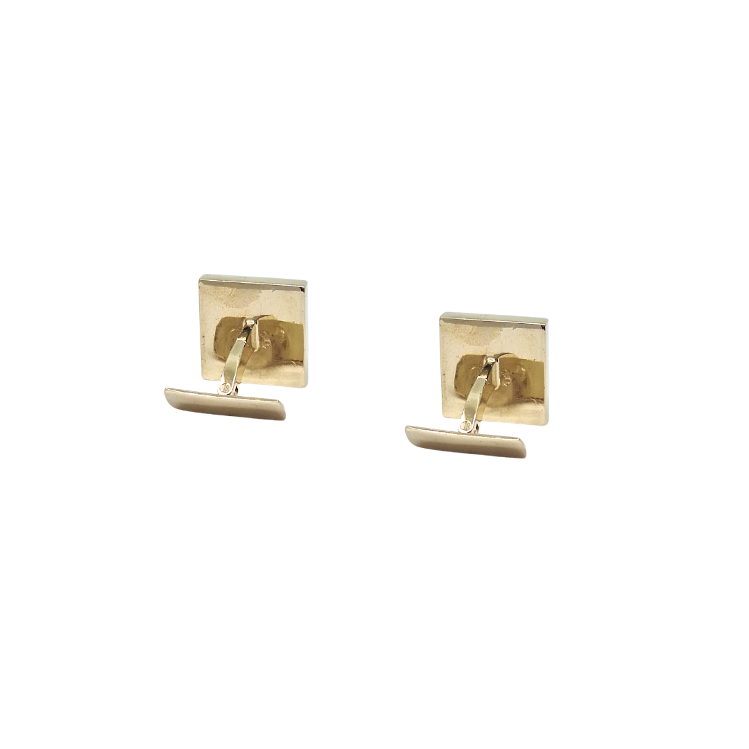 9ct Yellow Gold Patterned Cufflinks