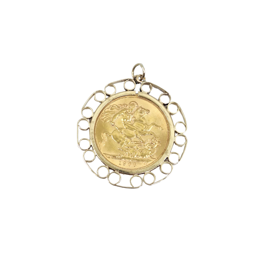 Full Sovereign Pendant 1966