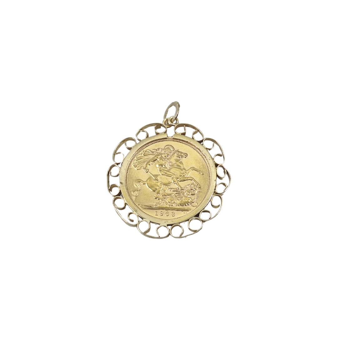 Full Sovereign Pendant 1968