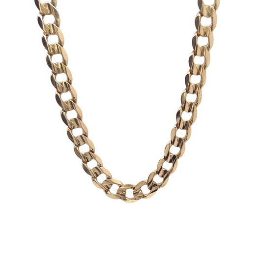9ct Yellow Gold Curb Chain 21"