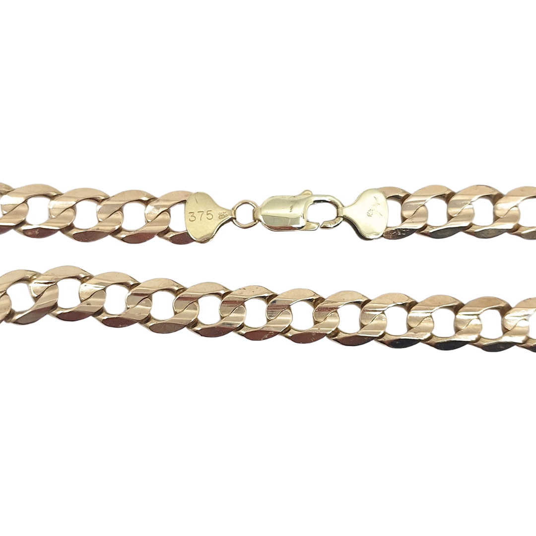 9ct Yellow Gold Curb Chain 21"