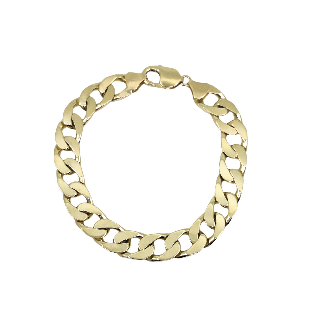 9ct Yellow Gold Curb Bracelet 8.25"