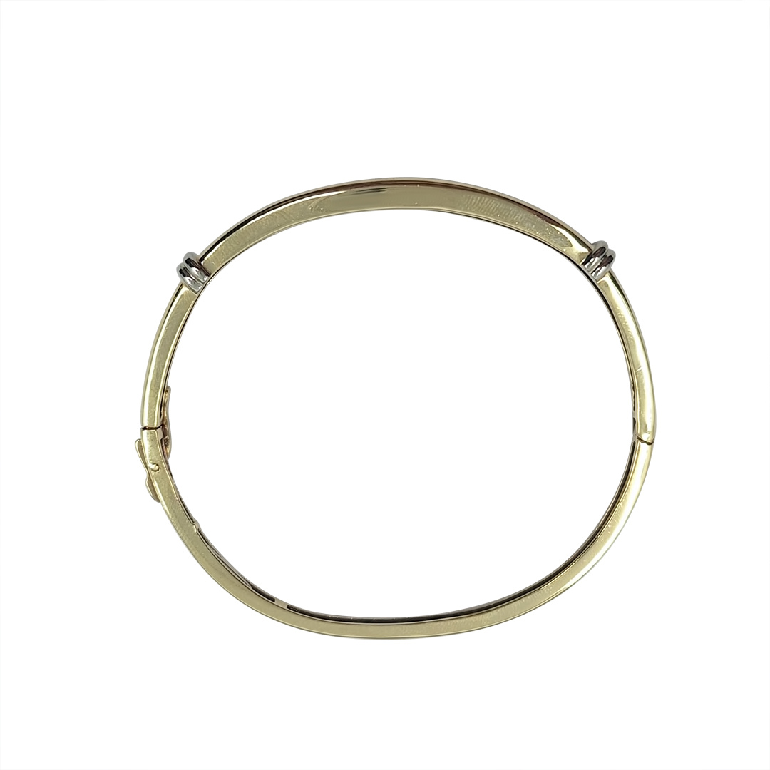 9ct Yellow Gold Diamond Bangle