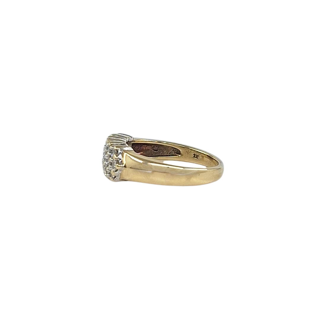 9ct Yellow Gold Diamond Cluster Ring 0.54ct