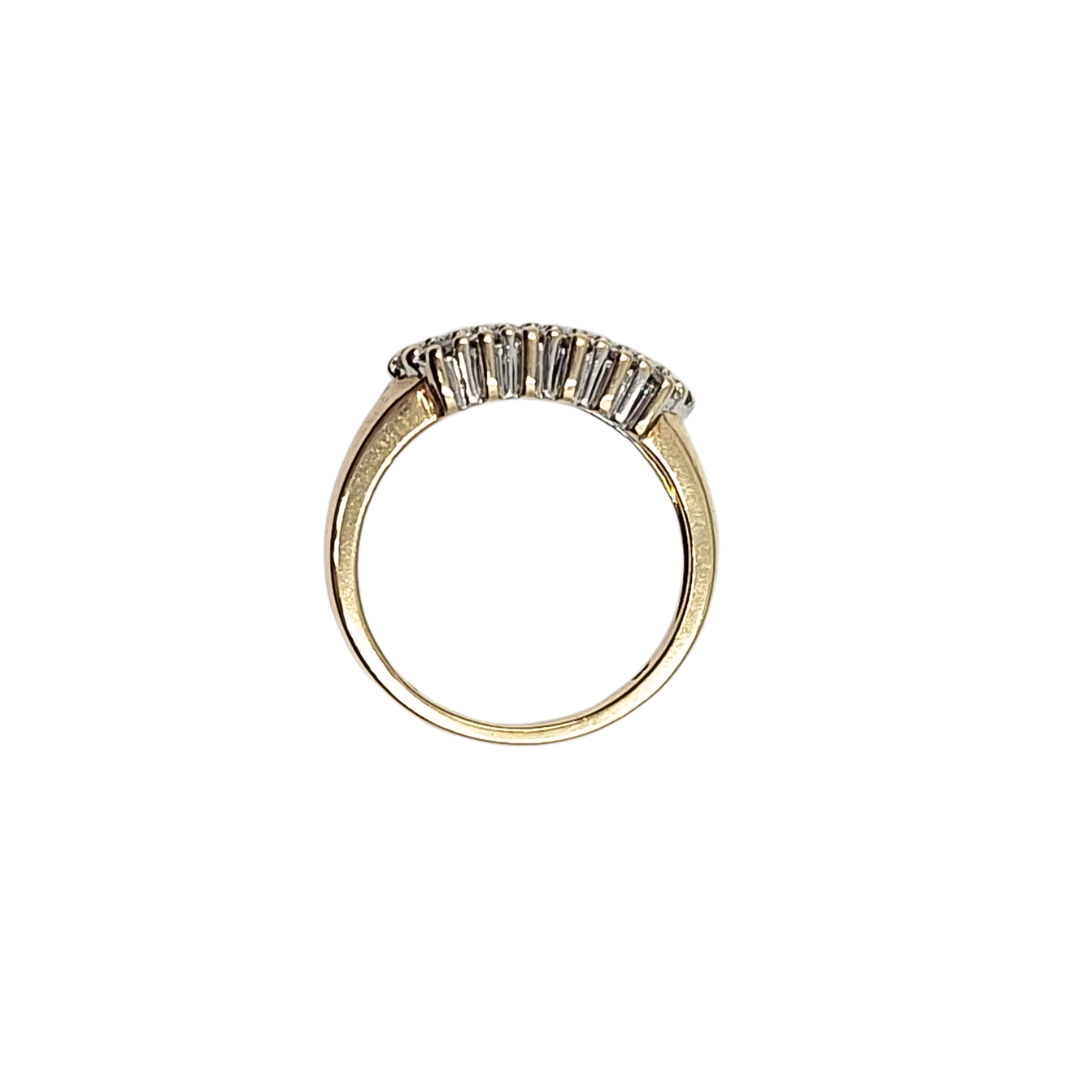 9ct Yellow Gold Diamond Cluster Ring 0.54ct