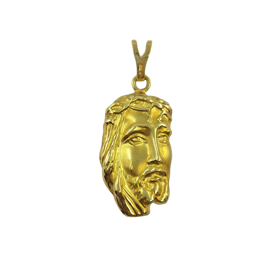 18ct Yellow Gold Jesus Pendant
