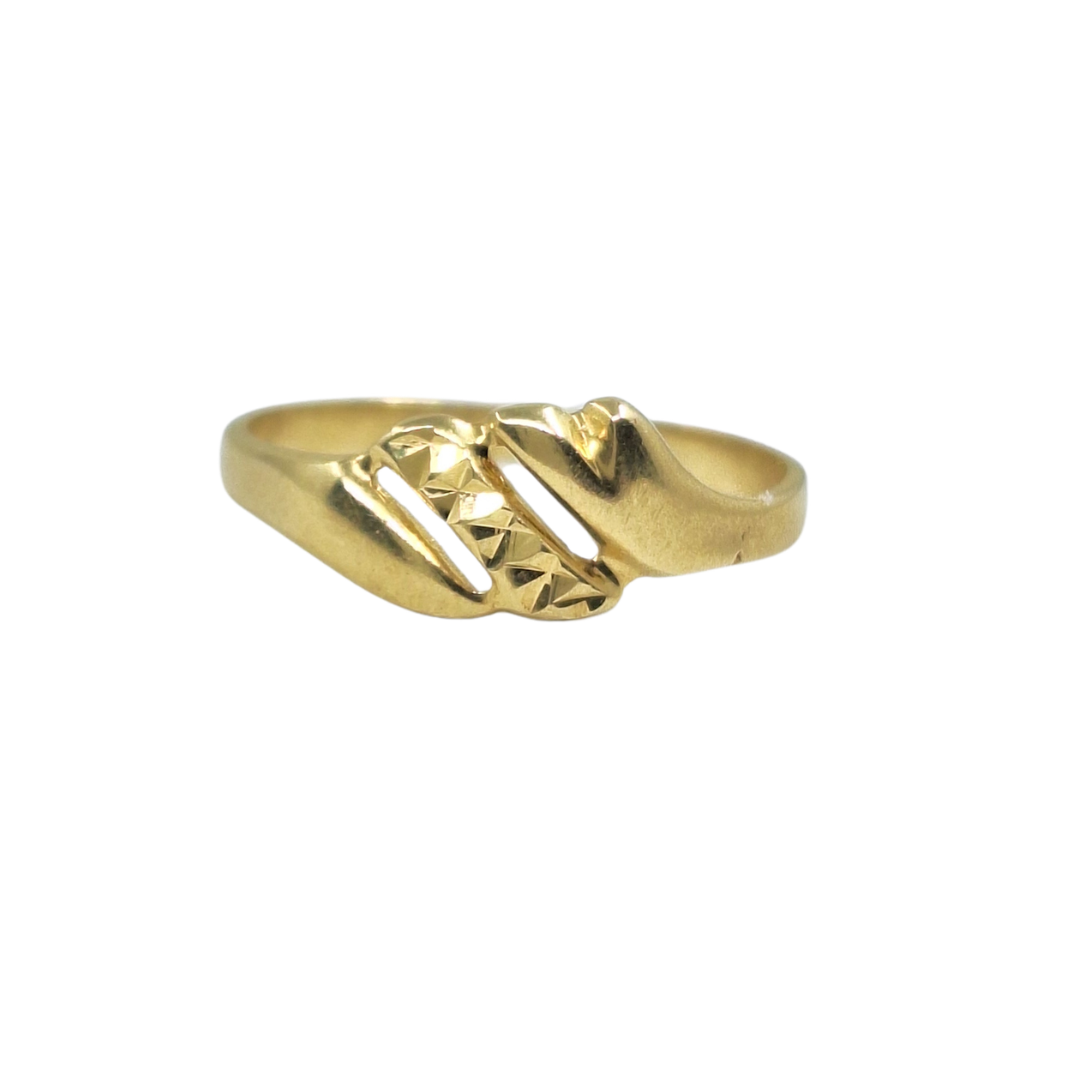 14ct Yellow Gold Patterned Band Ring