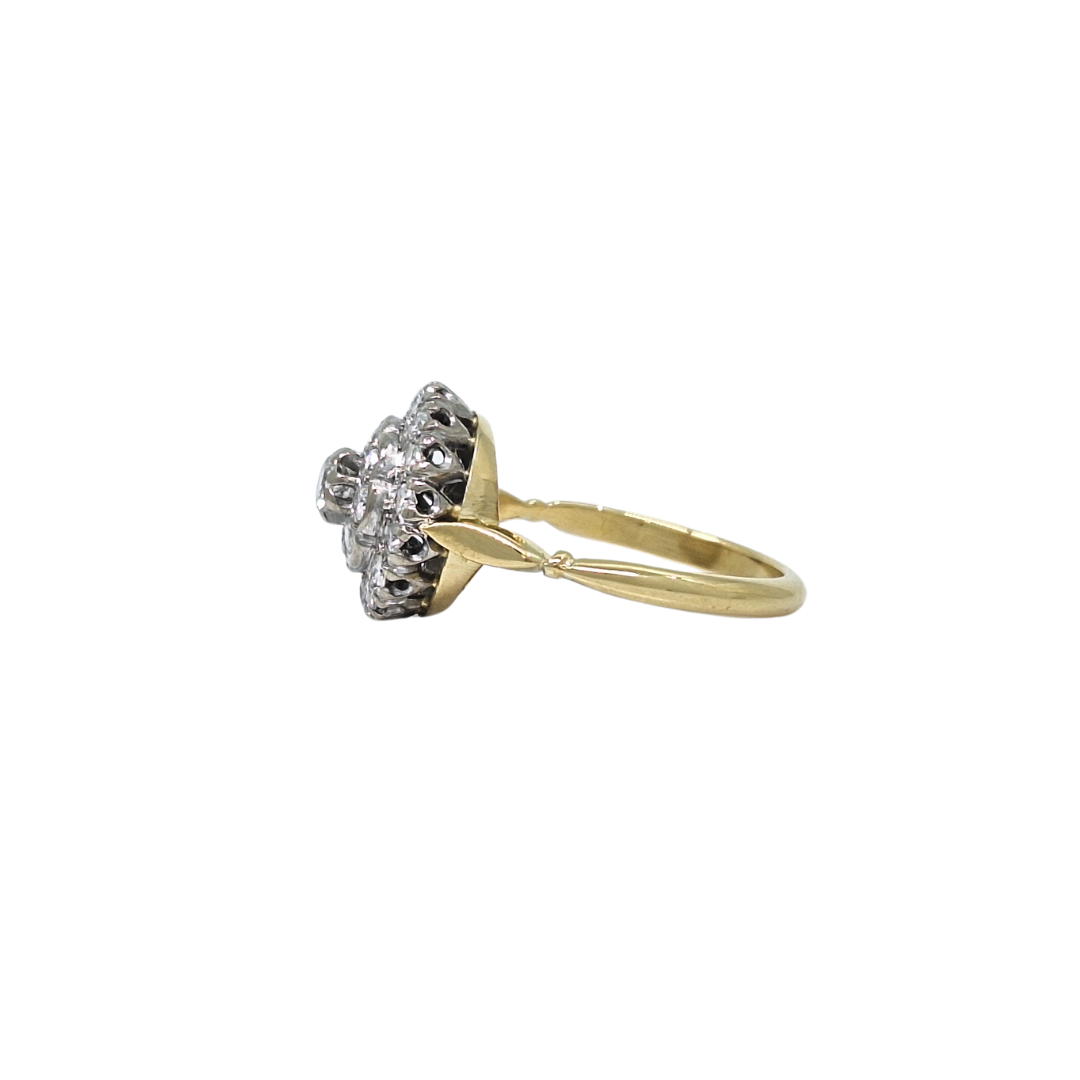 18ct Yellow Gold Diamond Cluster Ring