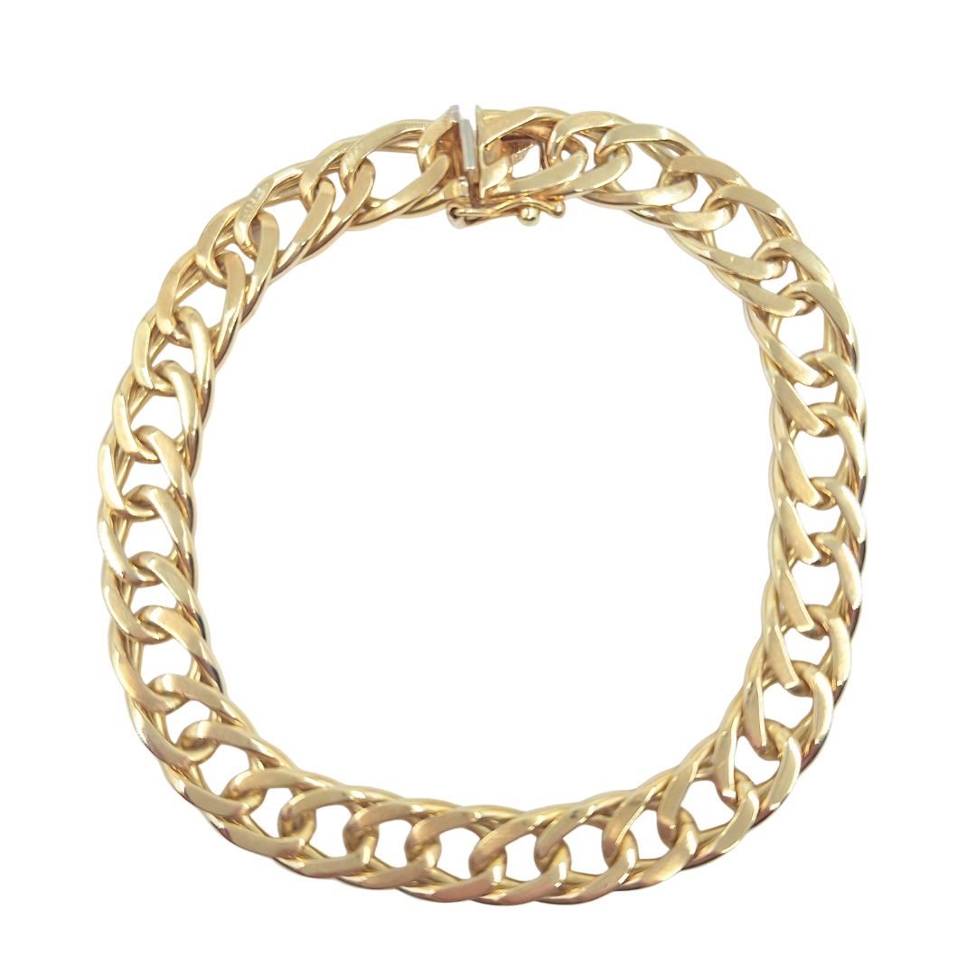 9ct Yellow Gold Curb Bracelet 8"