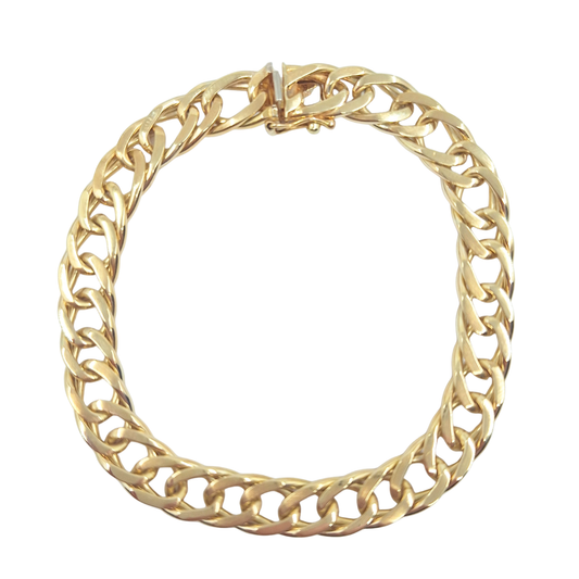 9ct Yellow Gold Curb Bracelet 8"