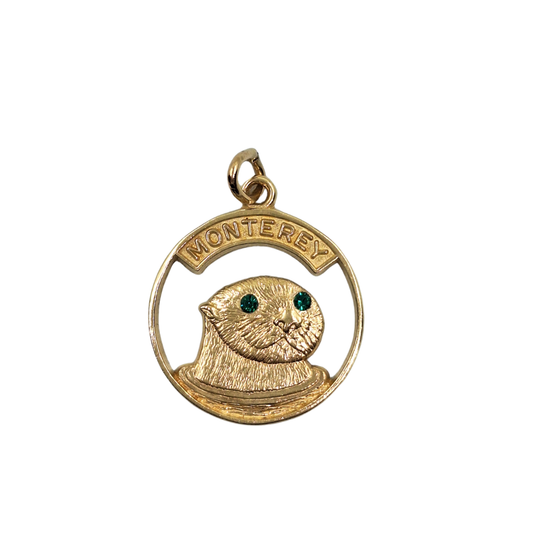 14ct Yellow Gold Monterey Otter Pendant