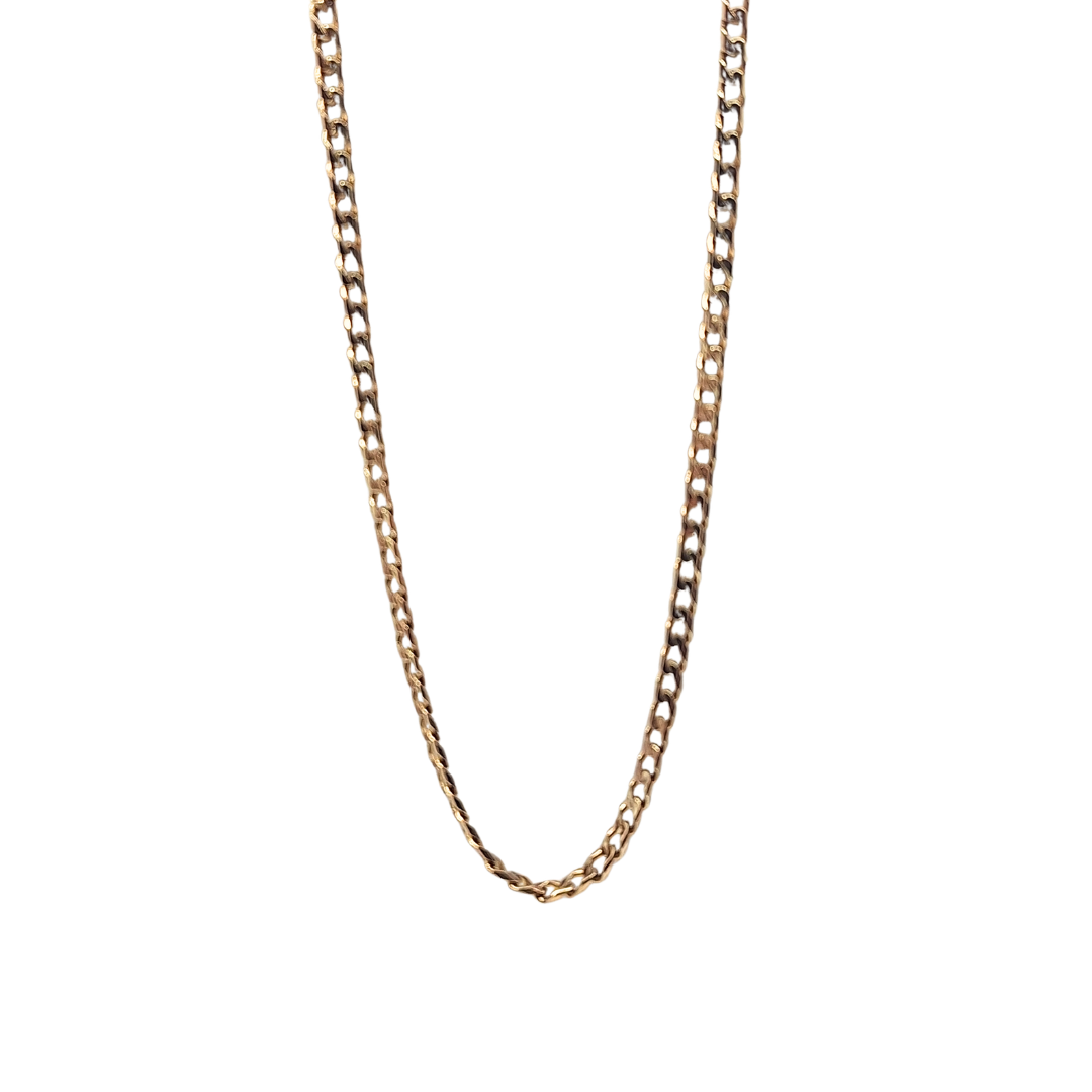 9ct Yellow Gold Curb Chain 21"