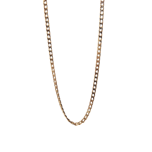 9ct Yellow Gold Curb Chain 21"