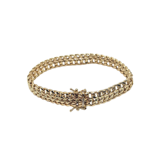 9ct Yellow Gold Woven Bracelet 7"
