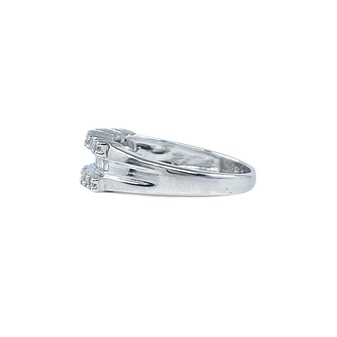 9ct White Gold Diamond Fancy Band Ring 0.33ct