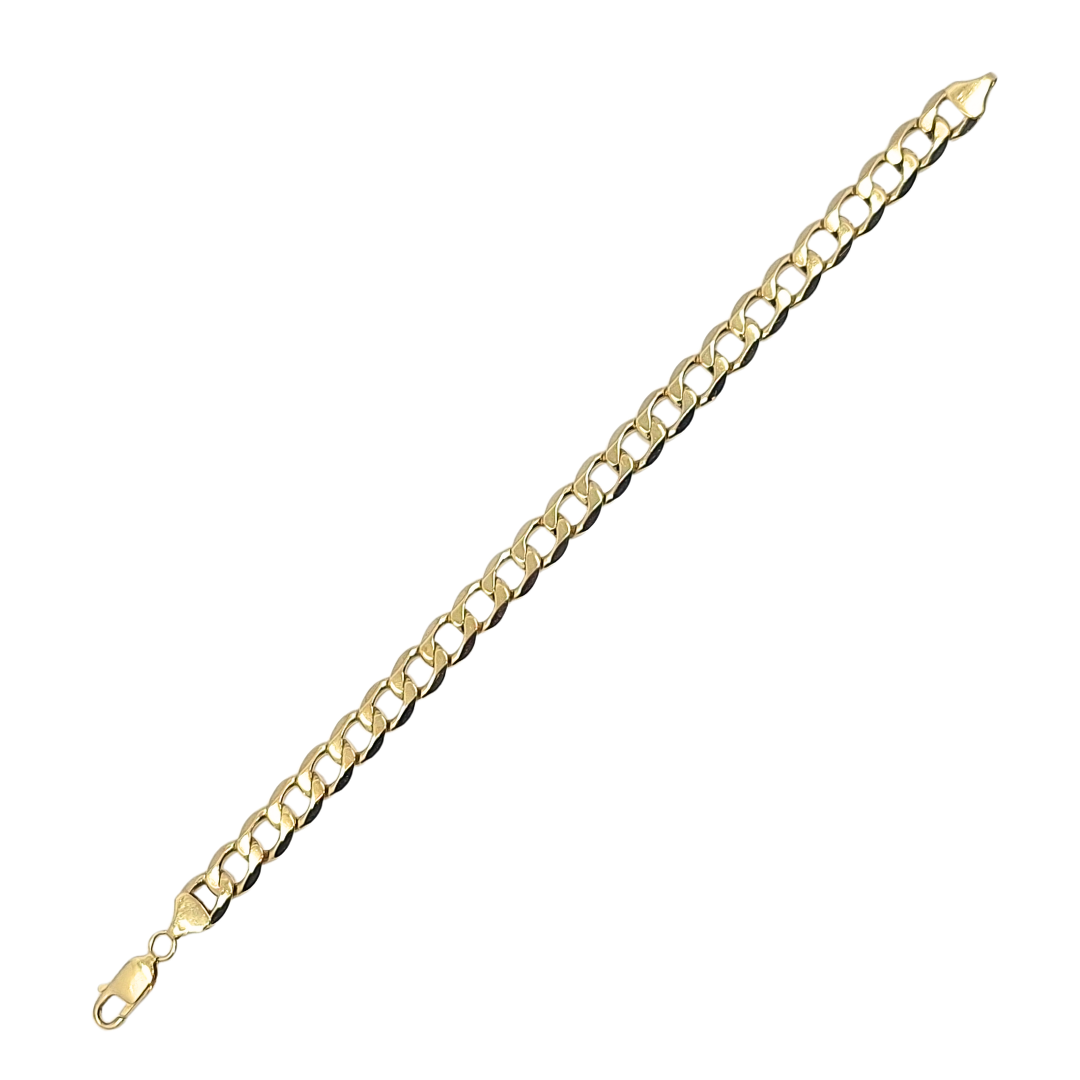 9ct Yellow Gold Curb Bracelet 9"