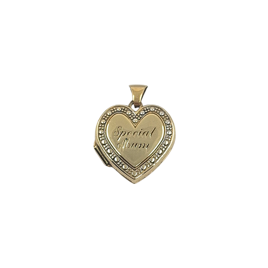 9ct Yellow Gold Special Mum Locket Pendant