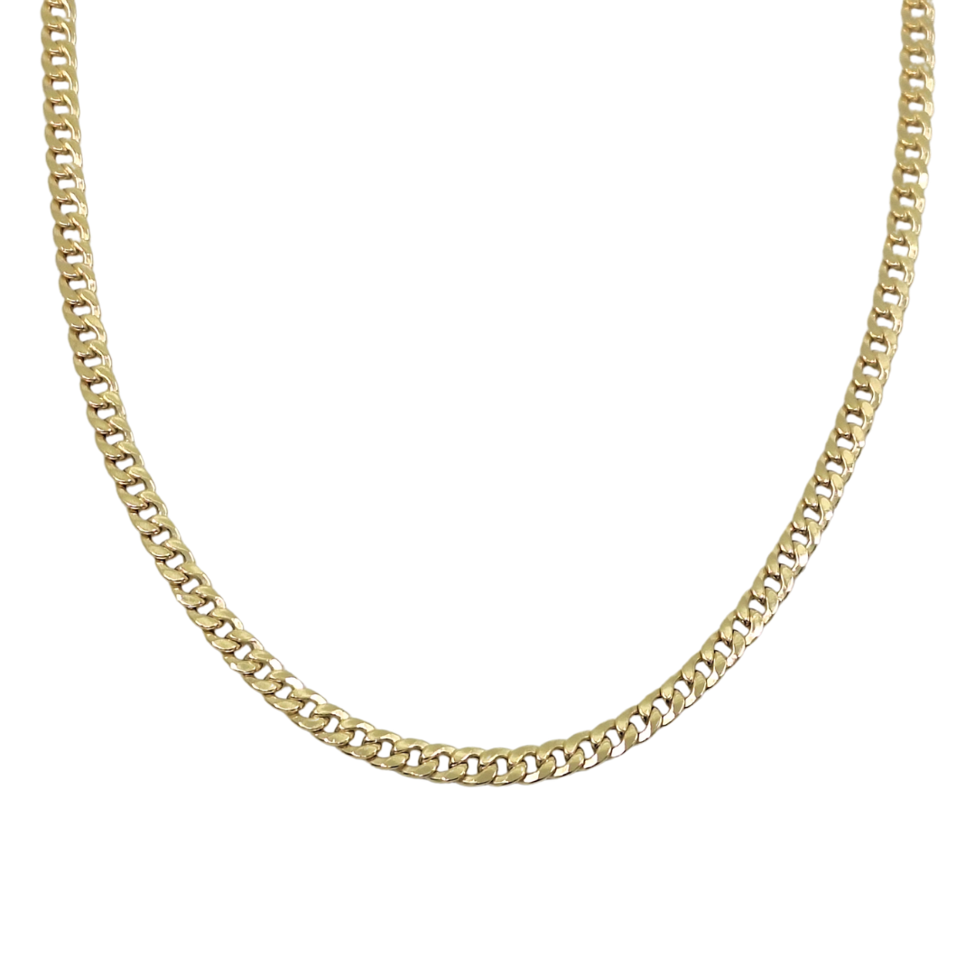 9ct Yellow Gold Curb Chain 22"