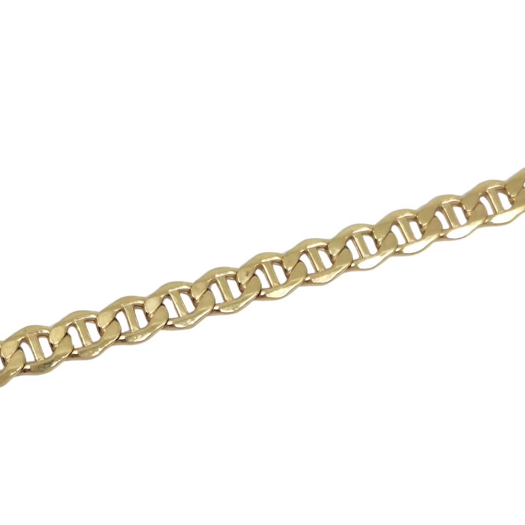 9ct Yellow Gold Ladies Anchor Bracelet 7.5"