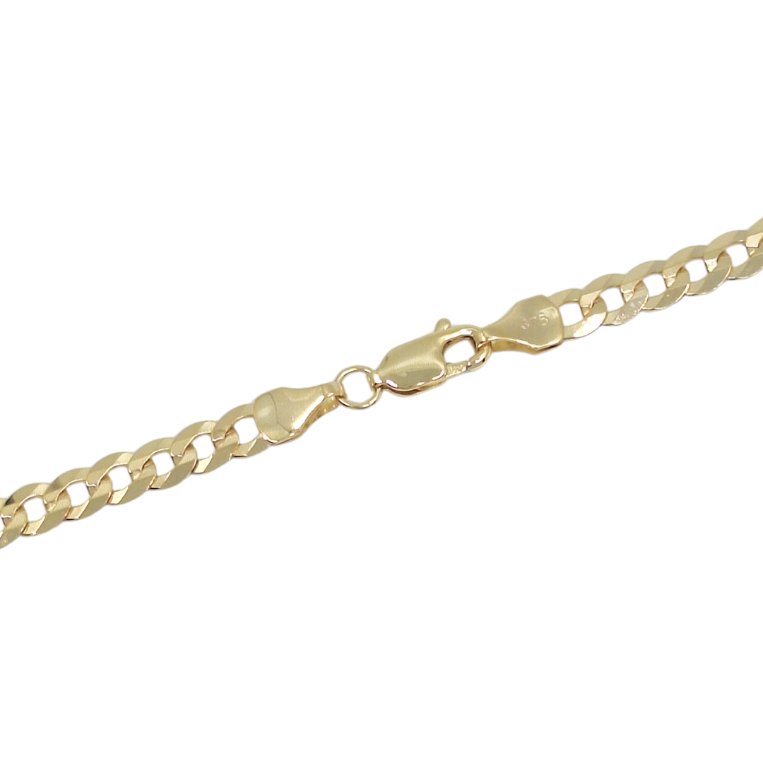 9ct Yellow Gold Curb Chain 22"