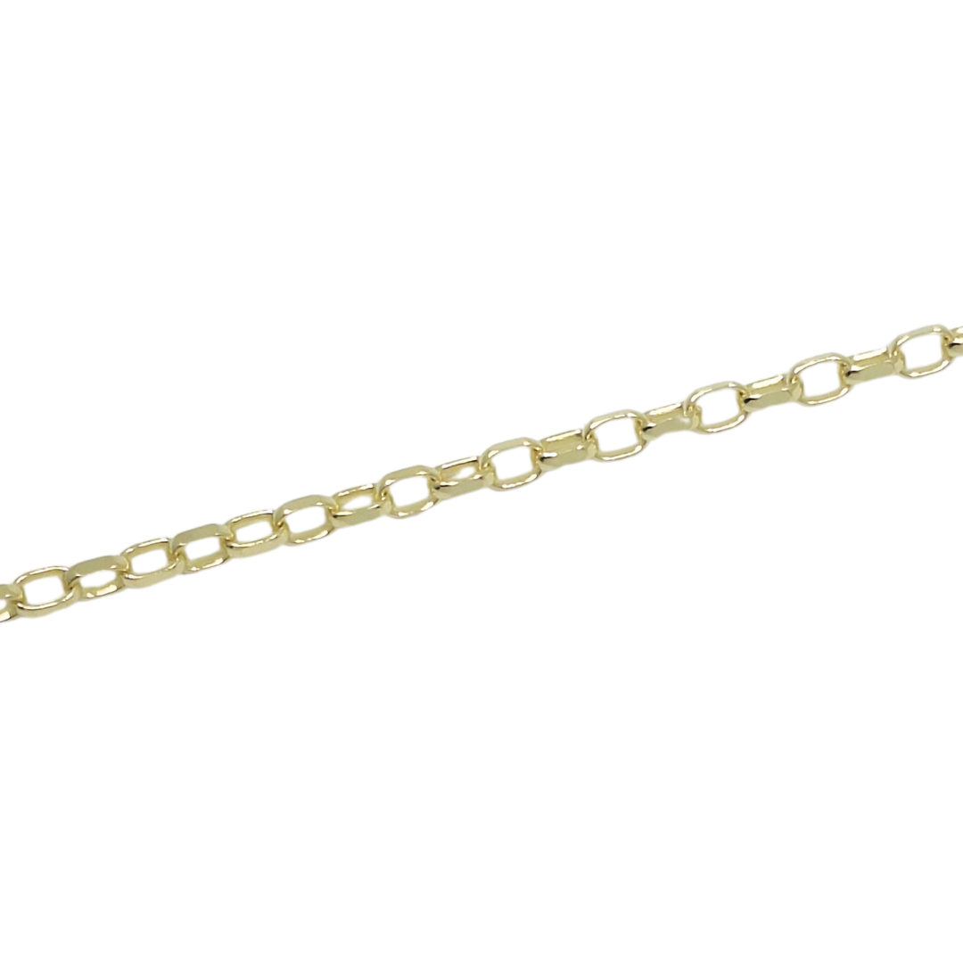 9ct Yellow Gold Fine Plain Belcher Chain 20"