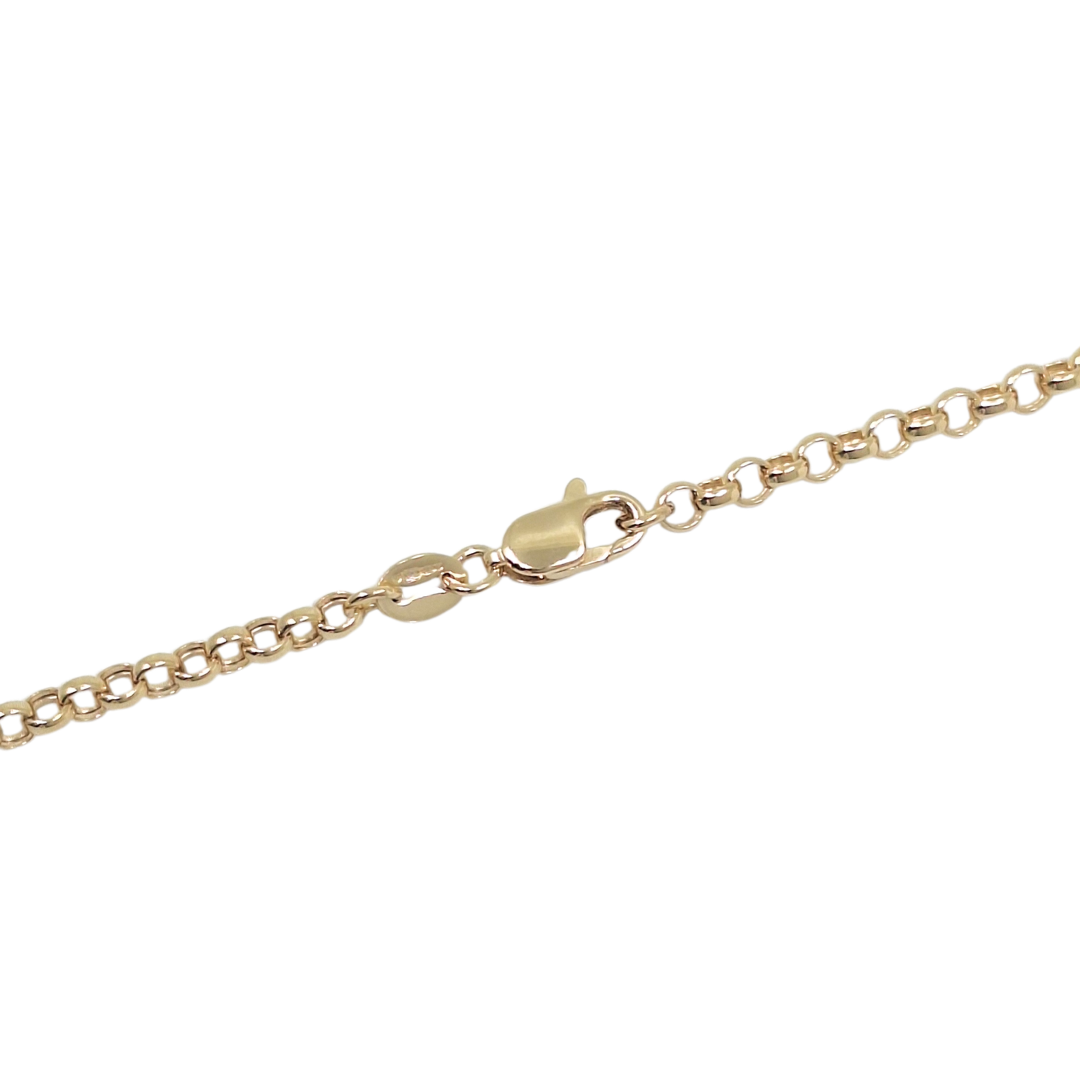9ct Yellow Gold Plain Belcher Chain 20"
