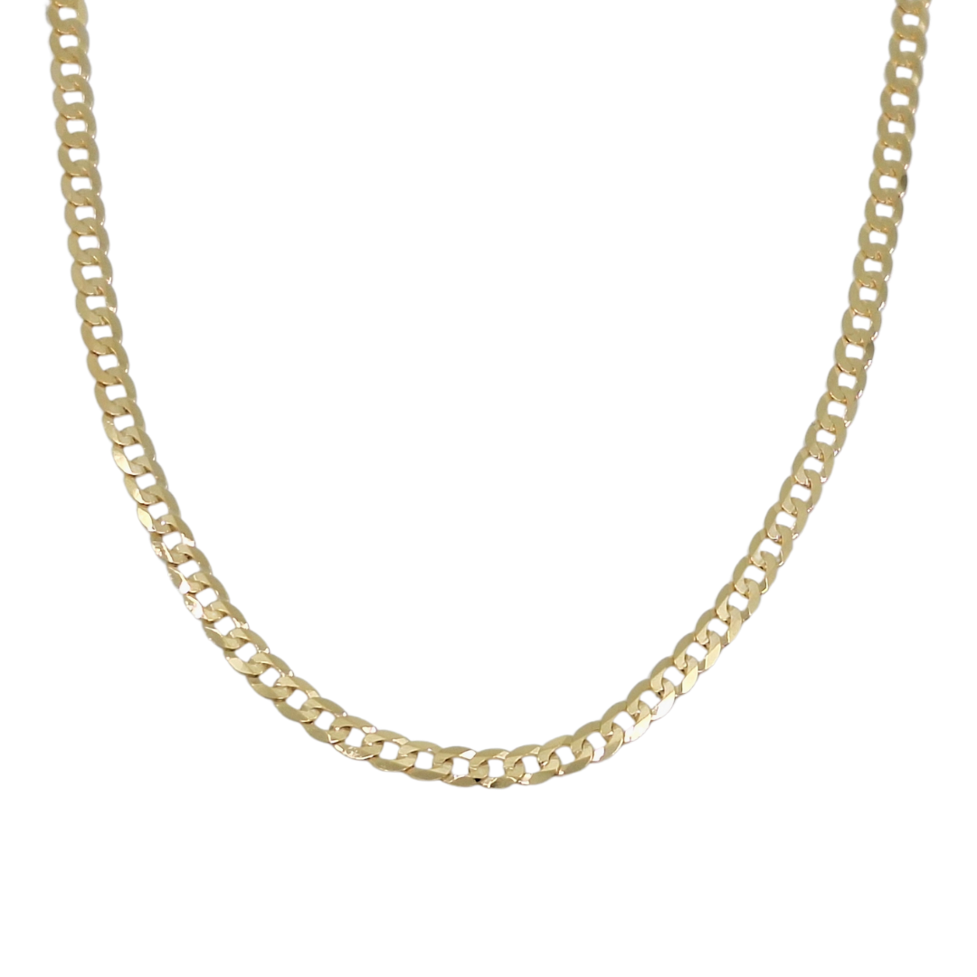 9ct Yellow Gold Curb Chain 22"