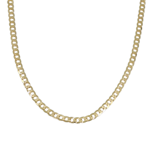 9ct Yellow Gold Curb Chain 22"