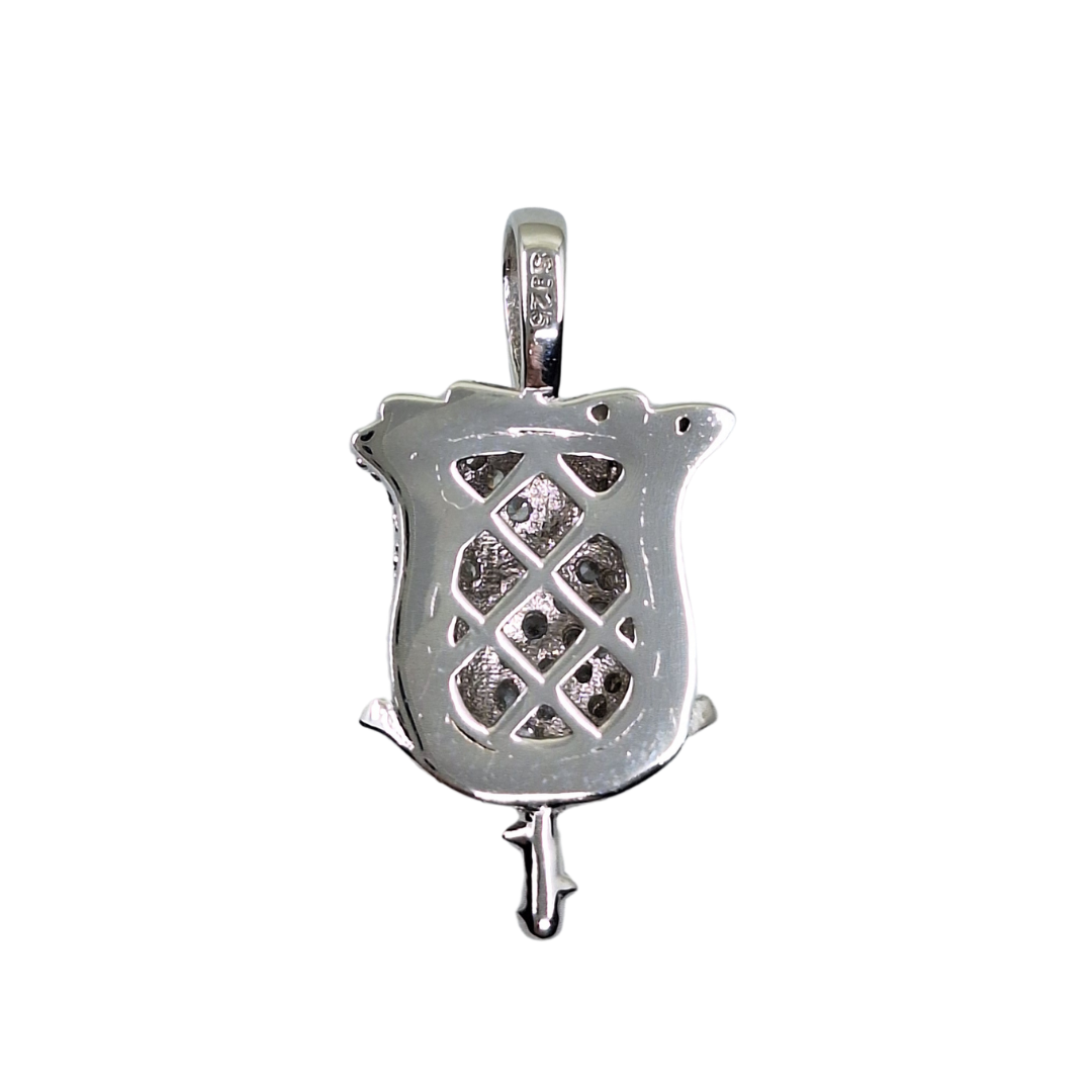 Silver Cubic Zirconia Tulip Pendant