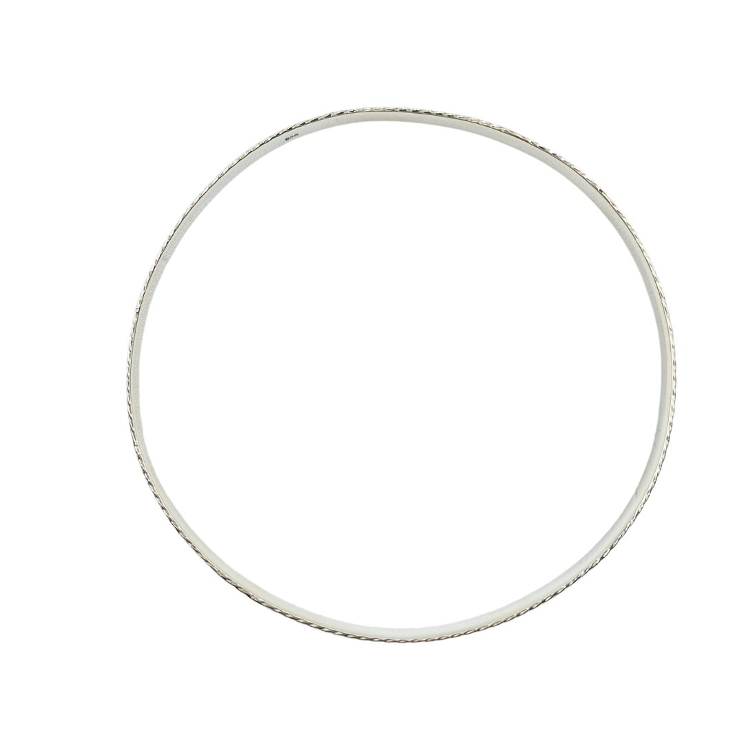 Silver Patterned Slave Bangle