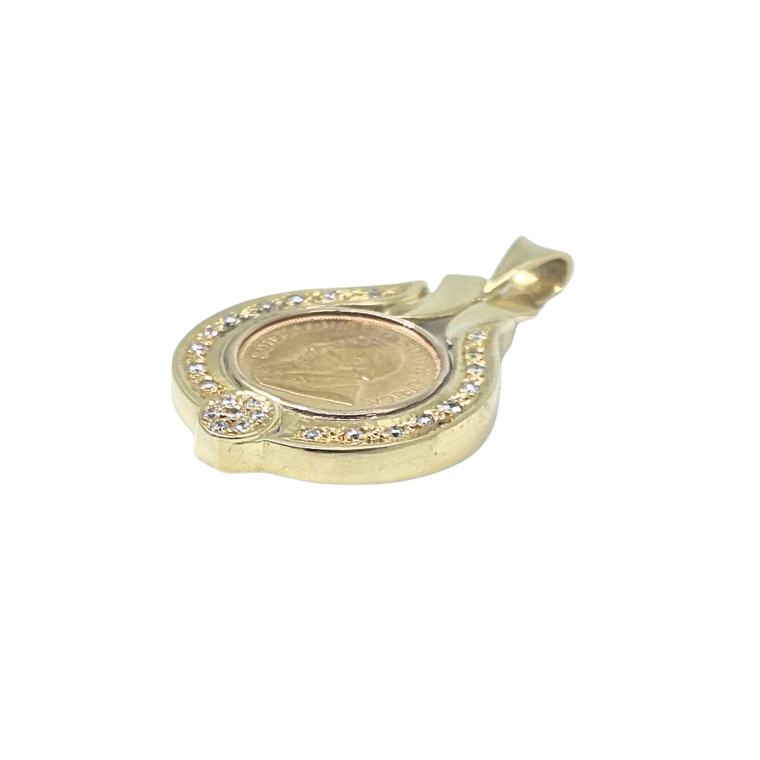 1/10 Kruggerand 1990 & Diamond Pendant 11.3g