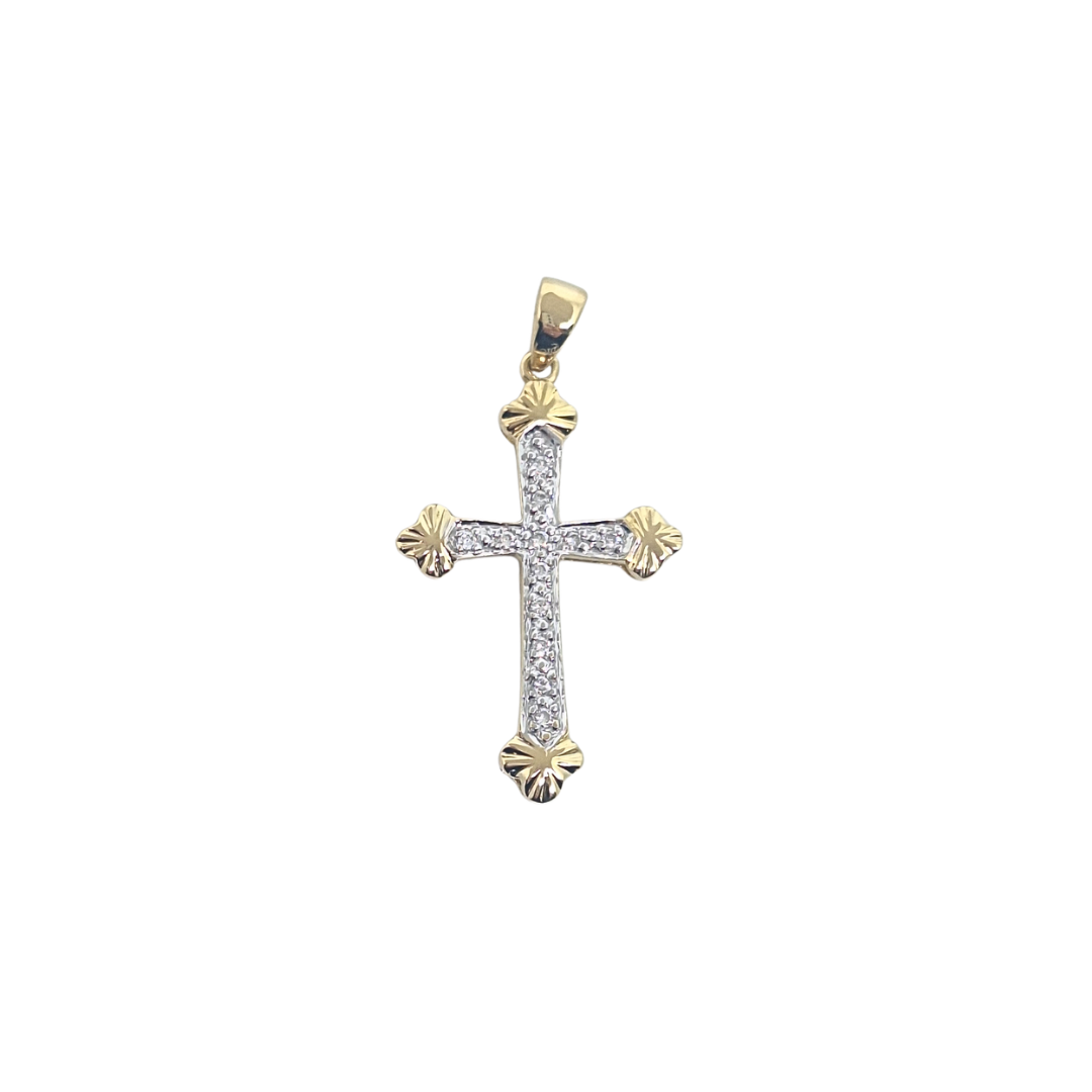 18ct Yellow Gold Diamond Cross