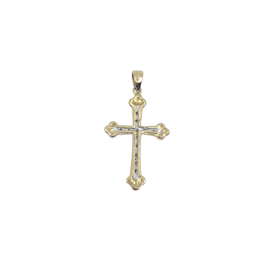 18ct Yellow Gold Diamond Cross