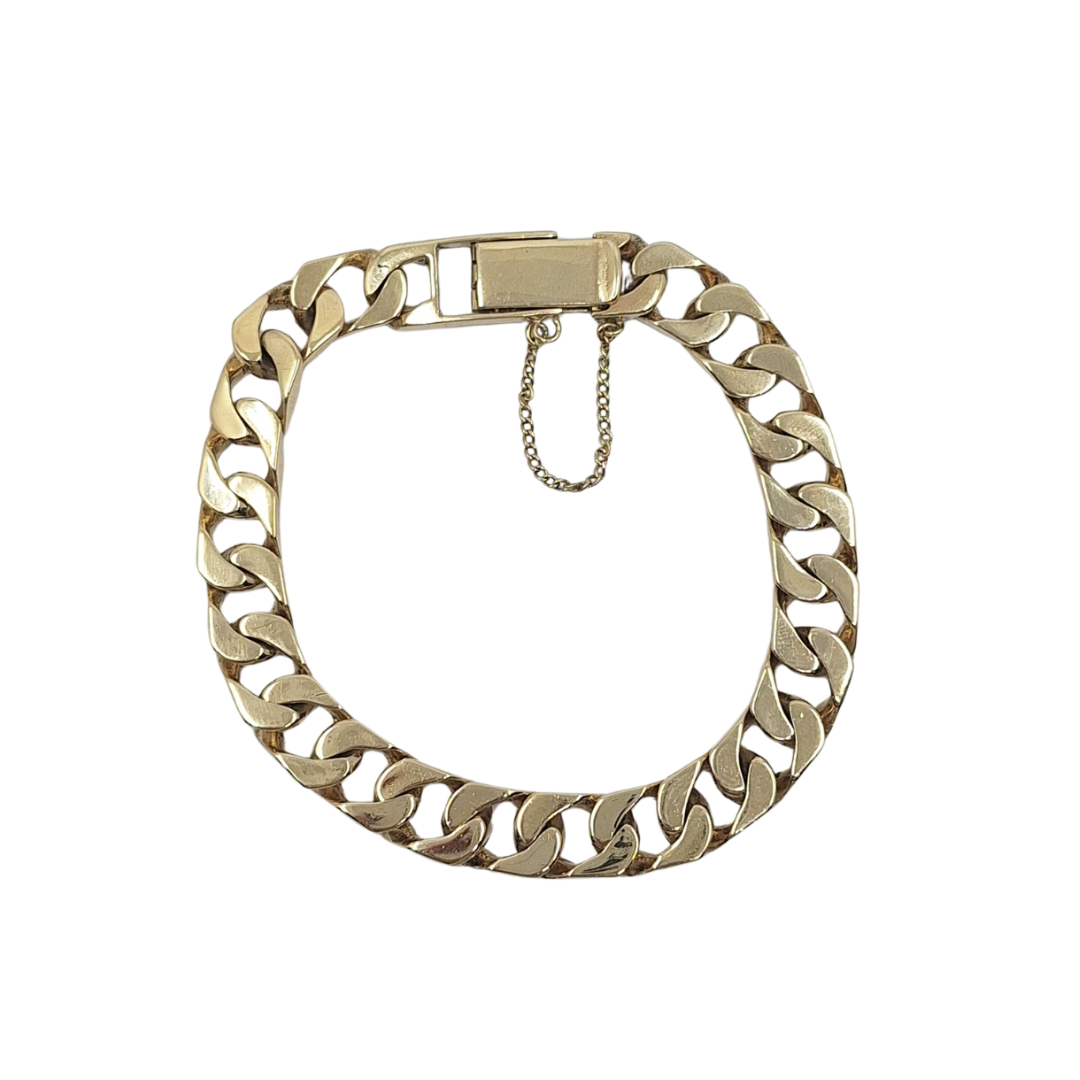 9ct Yellow Gold Curb Bracelet 9"