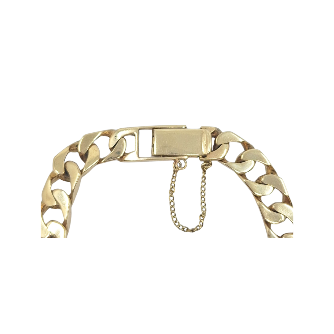 9ct Yellow Gold Curb Bracelet 9"