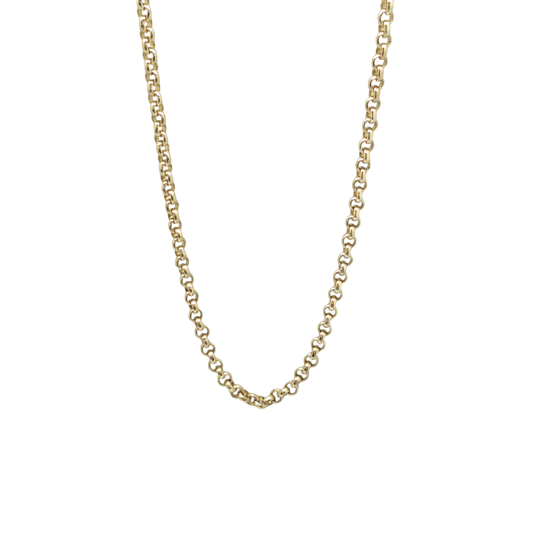 9ct Yellow Gold Solid Belcher Chain 24"