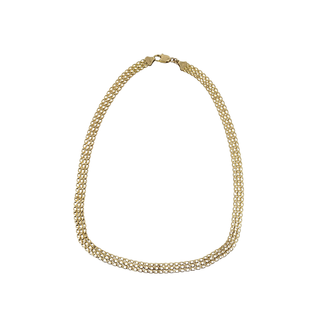 9ct Yellow Gold Woven Necklace 16"