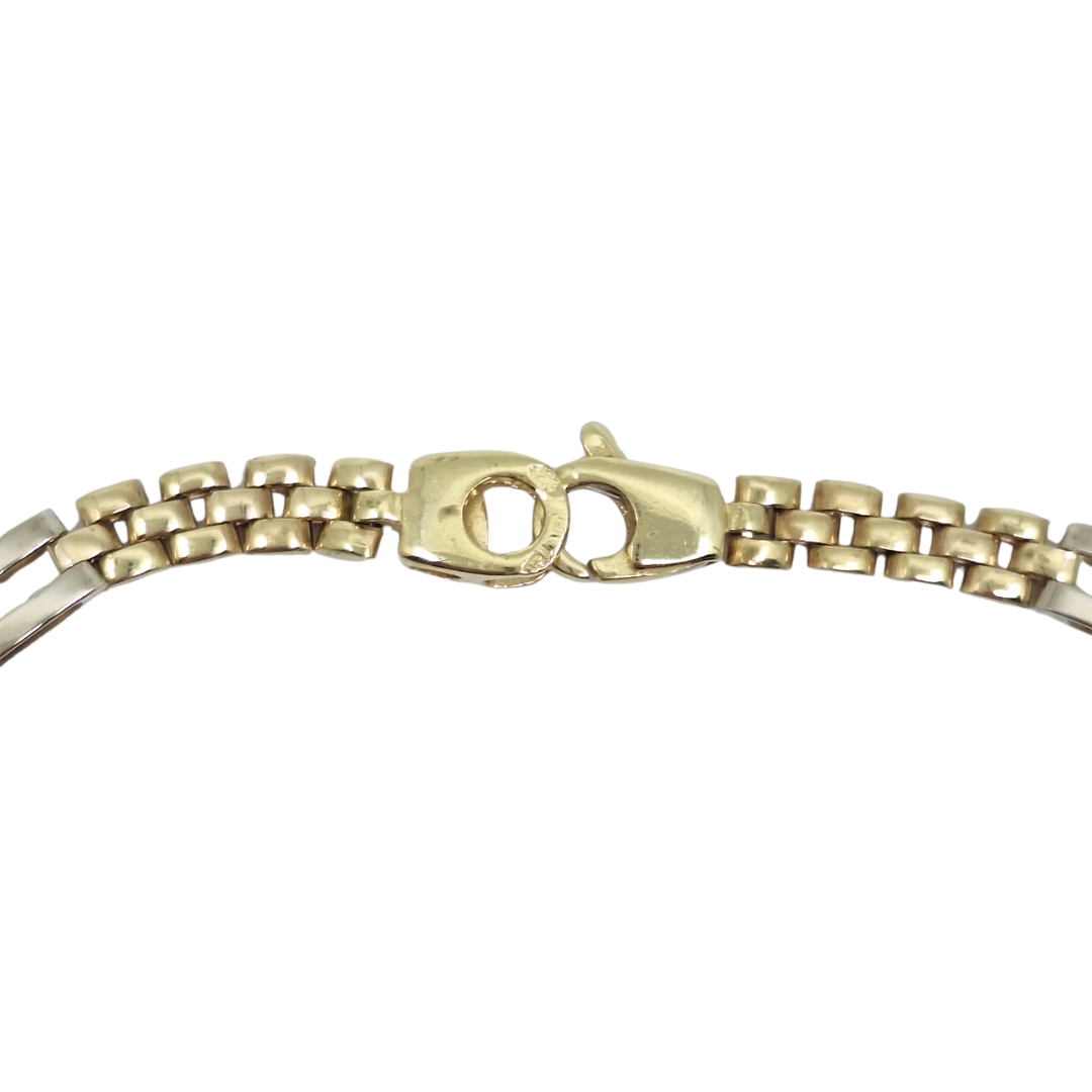 14ct Yellow & White Gold Bracelet 8"