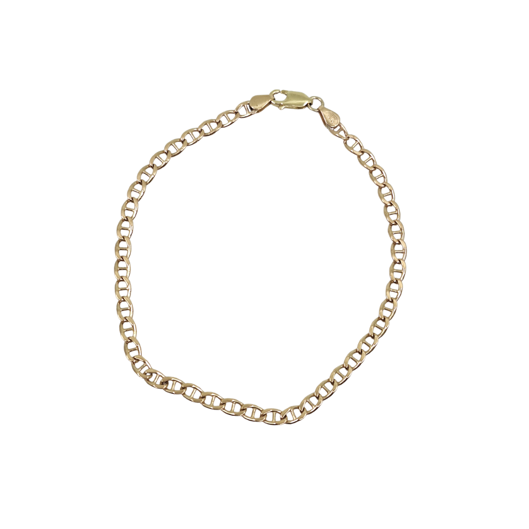 9ct Yellow Gold Anchor Bracelet 8"