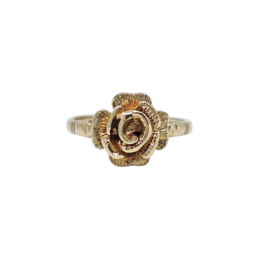 9ct Yellow Gold Rose Ring