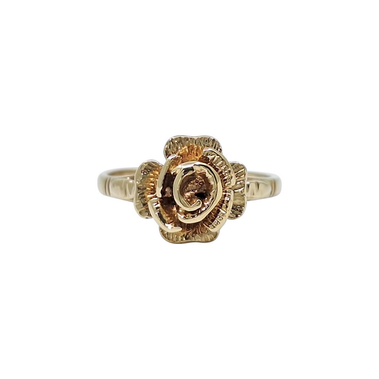 9ct Yellow Gold Rose Ring