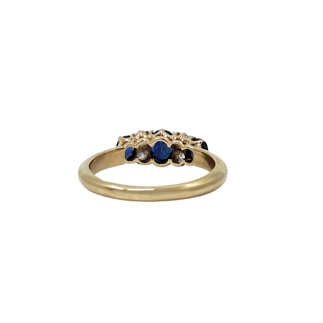 18ct Yellow Gold Sapphire & Diamond Ring